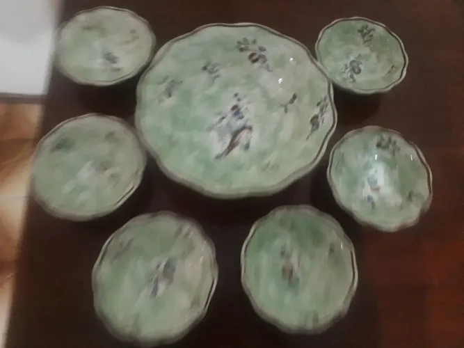 Conjunto de louças decorativas vintage