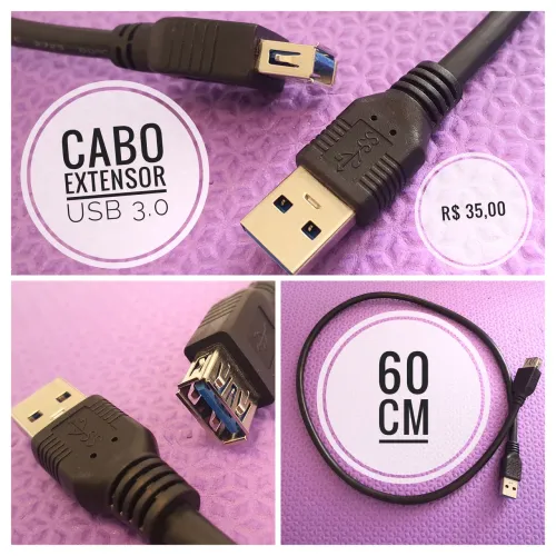 Cabo Extensor USB 3.0 60cm