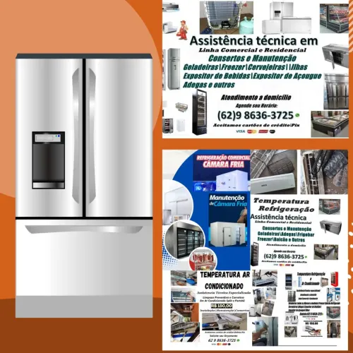 Climatização e Refrigeração:Consertos/Manutenção:Geladeiras,Freezer,Ar condicionado e ou