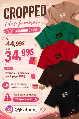 Cropped das famosas