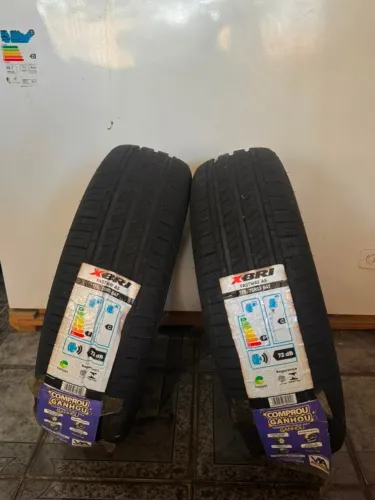 1 par de pneu de pop 100 ou bis e 1 pneu para carro aro 13