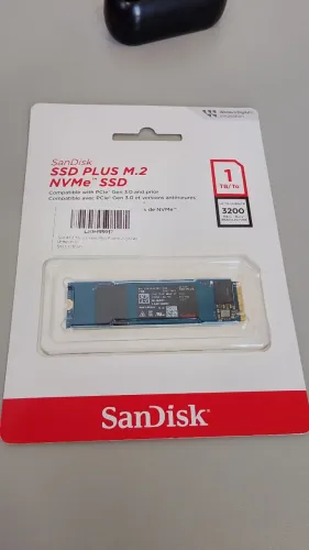 Ssd Nvme M.2 1tb Sandisk Plus 3200Mb/s de Leitura (LACRADO)