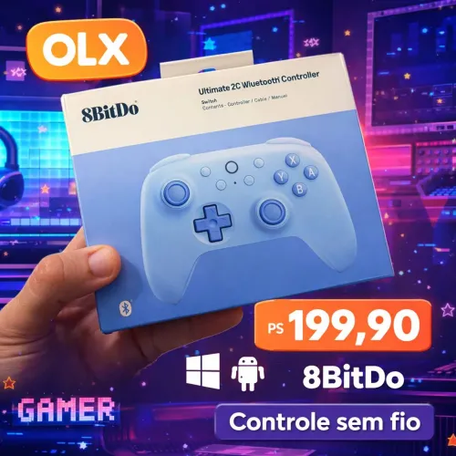 CONTROLE 8BITDO ULTIMATE 2C - SEM FIO NOVO LACRADO 