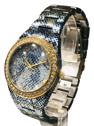Relógio Guess de luxo estampa phyton cravejado de cristais original !