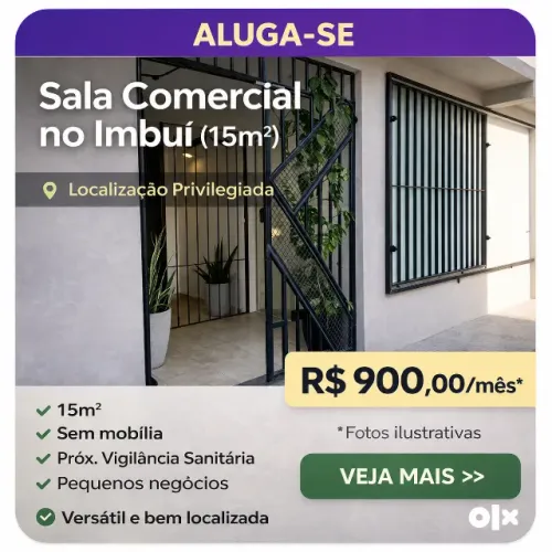 Sala/loja Comercial para Locação - Imbuí (15m²)