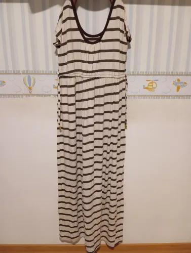 Vestido longo para gestante, dia a dia