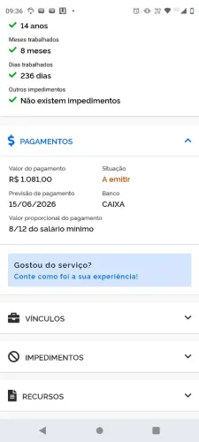 Abono cairá dia 15/06