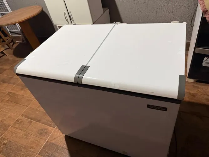 Freezer horizontal 303 litro semi novo.