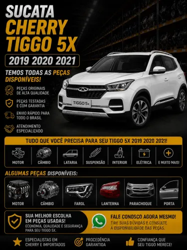 Sucata cherry Tiggo 5x 2019 2020 2021 
