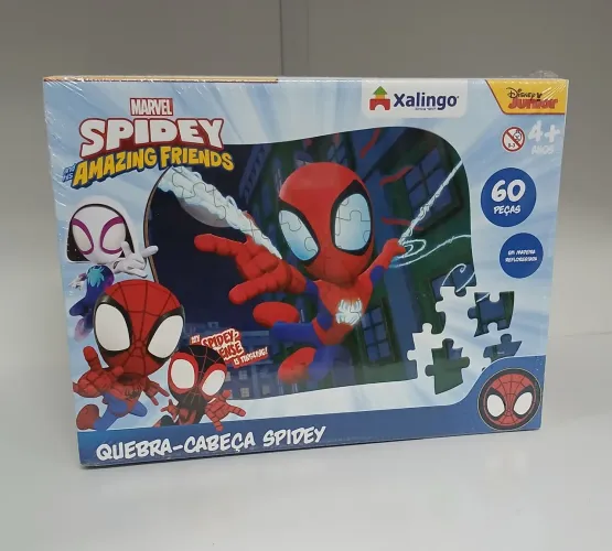 Quebra cabeça Homem aranha 60 peças. Aqui na LOJA FABGAMES