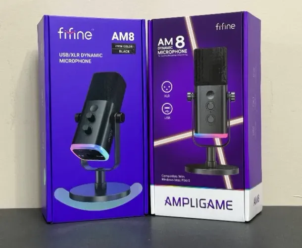 Microfone Gamer Fifine AM8 RGB - NOVO