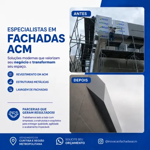 Especialistas em Fachadas ACM em Curitiba | Revestimento e Estruturas Metálicas