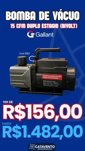 Bomba de vacuo 15cfm Duplo Estagio