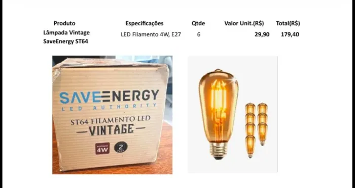 Lâmpada Vintage SaveEnergy