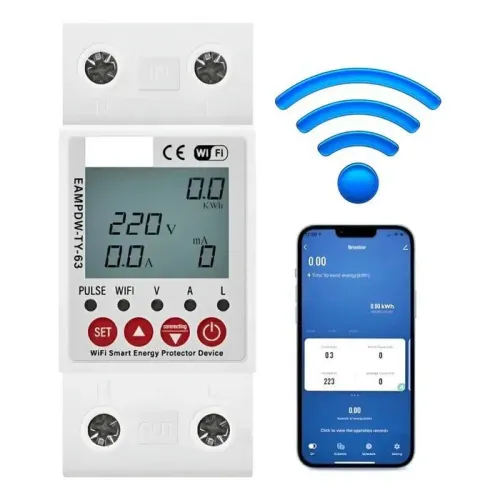 Protetor Elétrico Wi-Fi Eampdw-TY-63 com Medidor