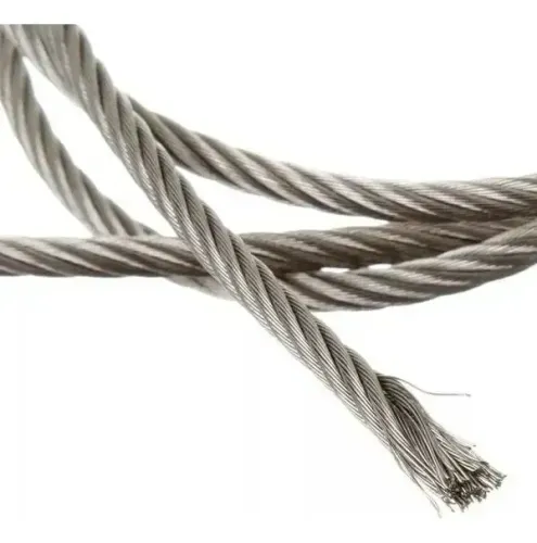 Cabo De Aço 3/16 - 4,8mm Revestido Em Pvc Cristal 17 Mts (Usado)