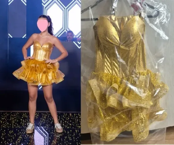 Vestido abertura de pista 15 anos