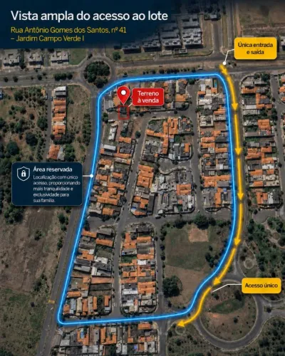 Terreno à venda no Jardim Campo Verde I - rua sem saída, ambiente familiar