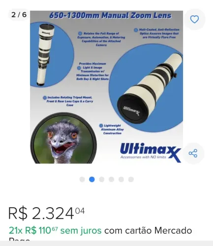 Lente zoom telefoto - Canon