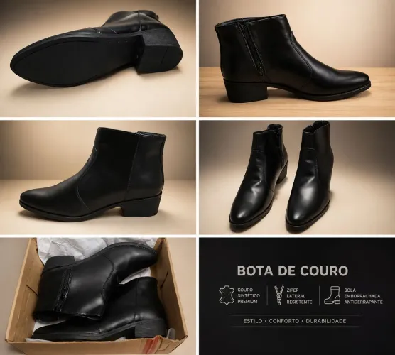 Bota feminina couro sintético número 39 nova