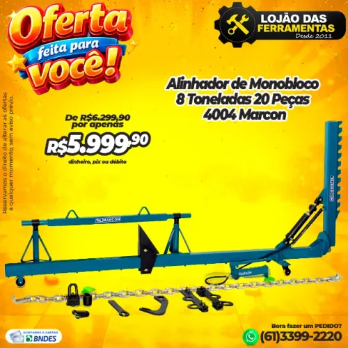 Alinhador de Monobloco 8 Toneladas 20 Peças 4004 Marcon