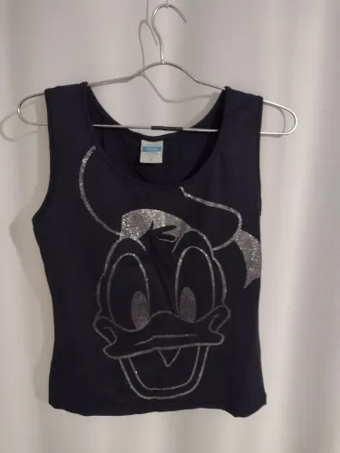 Blusa de Lycra preta Disney com Pateta estampado
