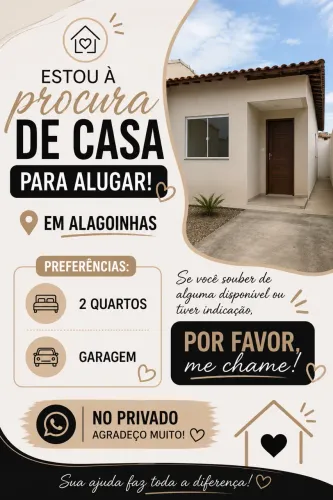 Estou a procura de casa para alugar