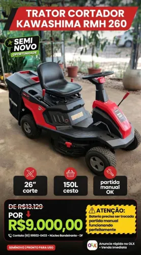 Trator cortador kawashima RMH260