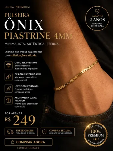 Pulseira Masculina Ônix