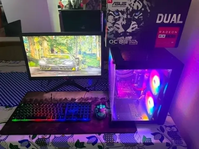 Troco Vendo Pc Gamer Completo Intel Core i7 /16g / RX 580 de 8G Asus /ssd256+500hd.