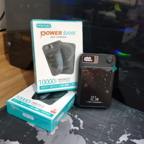 Carregador Portátil Power Bank 10000mAh 22.5W Magnético Sem Fio Display Digital