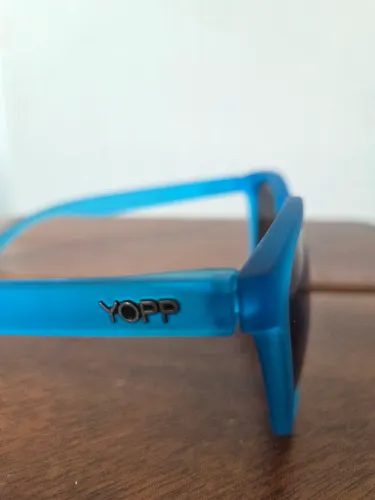 Óculos De Sol Yopp Running Transparente Lente - Azul
