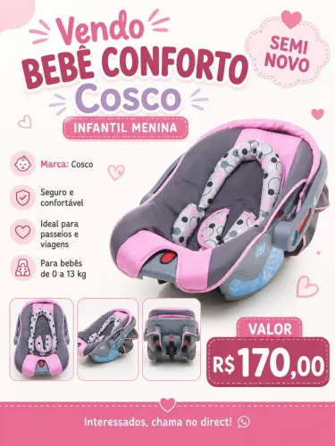 Bebê conforto Cosco Menina