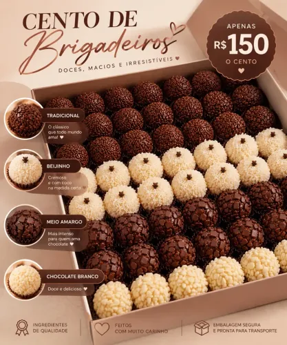 Cento de brigadeiro com qualidade!