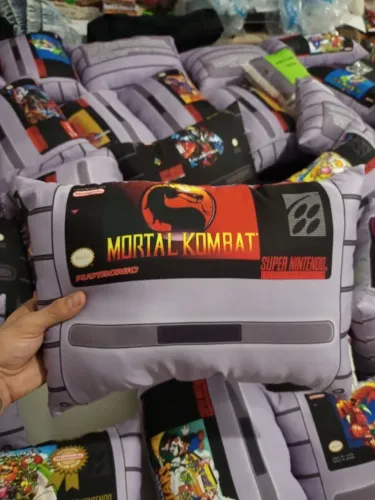 Almofada Mortal Kombat - NerdDog Store - Liu Kang Khan Snes Kitana Cage Raiden Scorpion