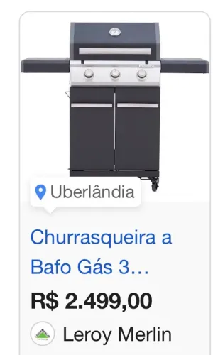 Churrasqueira a gás seminova 