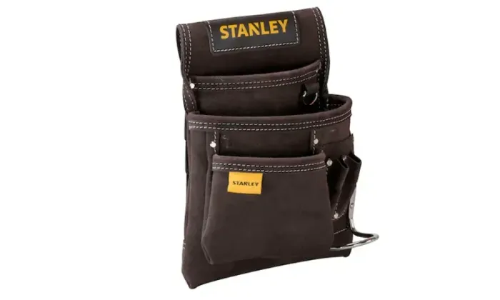Pochete para Ferramentas Couro 28x9x25cm 6 Divisórias com Gancho para Martelo - STANLEY