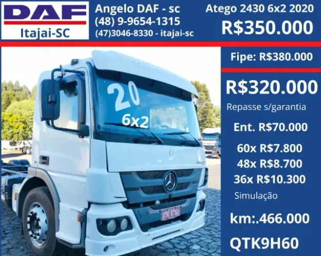 Atego 2430 6x2 2020
