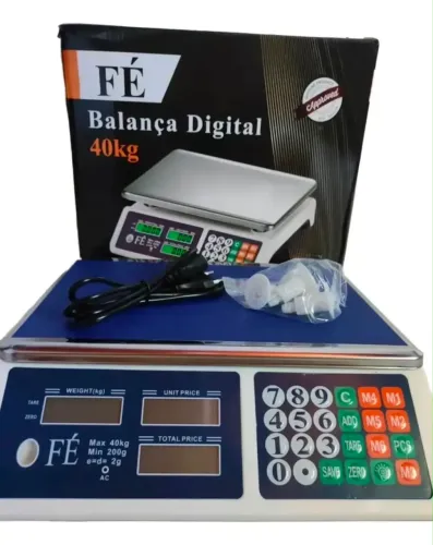 Balança digital 40kg bateria embutida