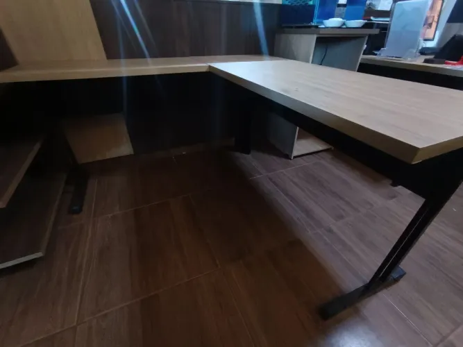 Mesa escritório L sem gaveta 150x150x60 Entregamos com frete 