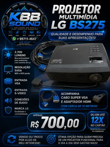 PROJETOR MULTIMÍDIA LG BS275