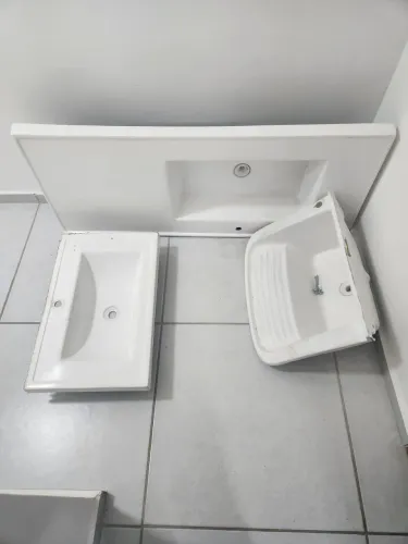 Kit pia ceramica