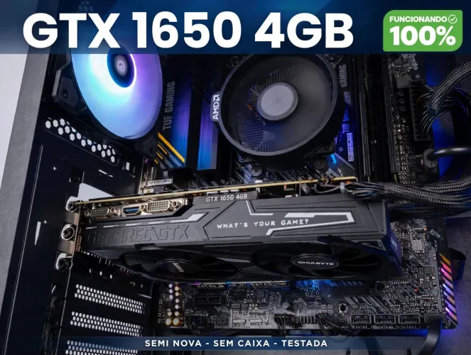 GTX 1650 4GB Gigabyte - Semi Nova - Funciona 100% - Retirada