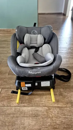 Cadeirinha Cadeira Bebê I Size Isofix Reclinável Gira 360 Fisher Price