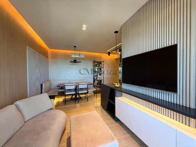 Apartamento mobiliado para alugar no Ed. Mind 3 quartos (1 suíte com closet), sacada gour