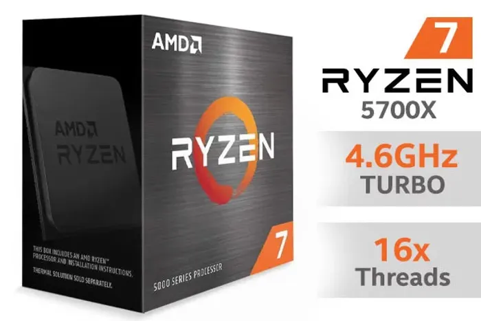 Processador Ryzen 7 5700X, 3.4GHz (4.6GHz Max Turbo), 36MB, AM4, Sem Vídeo, Novo, Lacrado