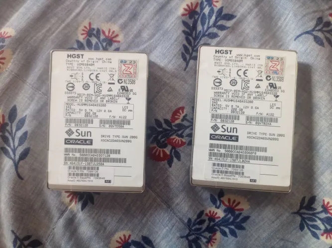 SSD SAS 200GB Enterprise Sun Oracle HUSMM1640ASS200 No Estado
