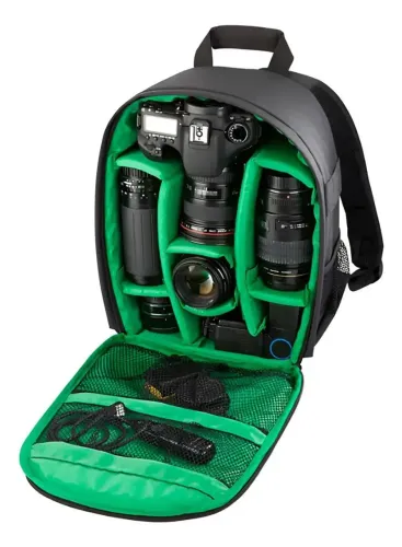 Mochila Câmera Fotográfica Profissional Com Capa de Chuva