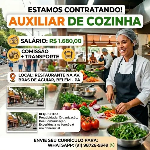Contrato auxiliar de cozinha 