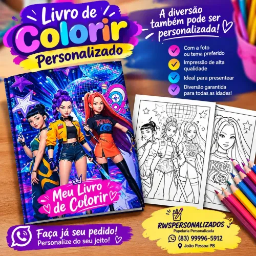 livro de colorir Personalizado
